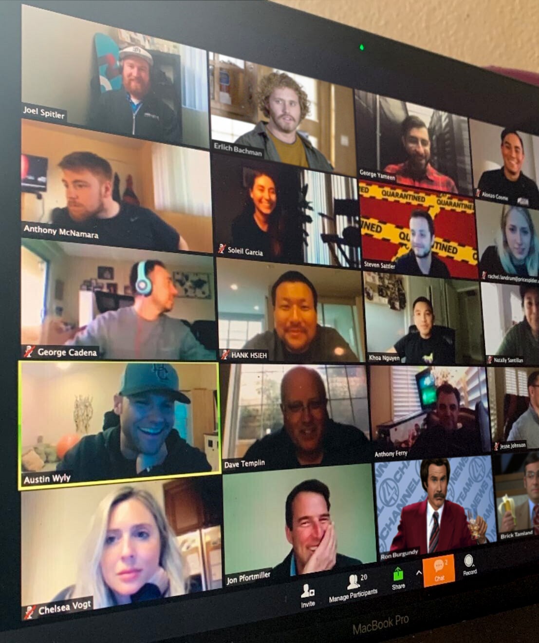 A group of people on a conference call A group of people on a conference call