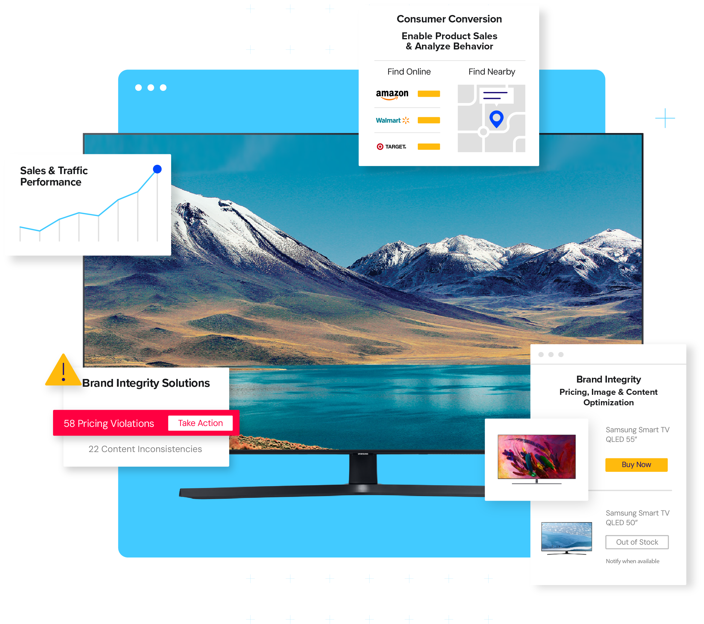 Samsung smart tv with website snapshot Samsung smart tv with website snapshot