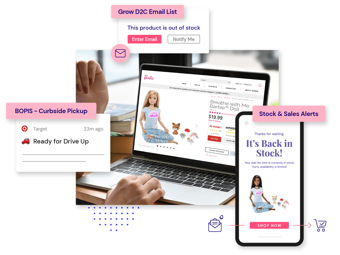 Barbie website on laptop and mobile Barbie website on laptop and mobile